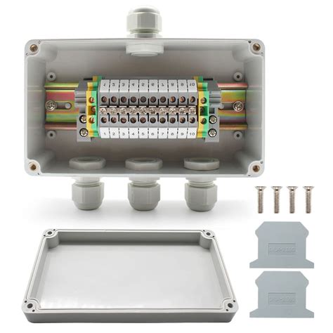 control wiring junction box din rail|din rail mount receptacle box.